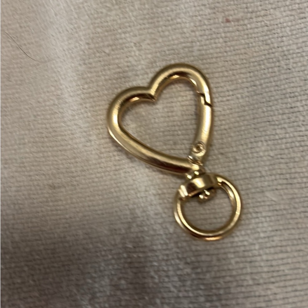 Gold Heart-Shaped Keychain 1 inch